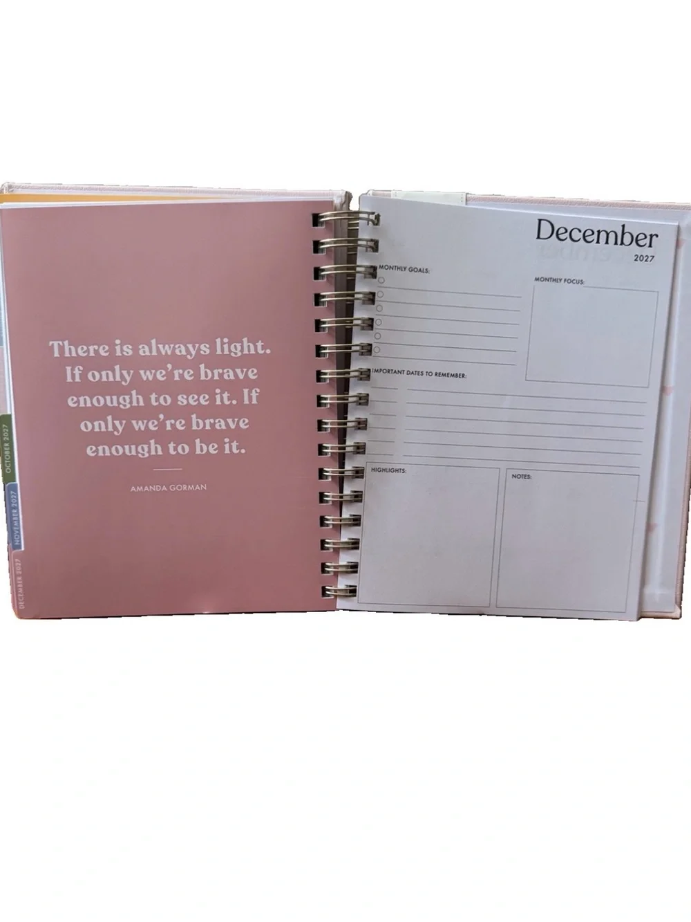 Eccolo Planner 2026- 2027 18-Month Weekly & Monthly Planner Hard Cover 8x7.5”